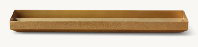 Etched Brass Shagreen Trough