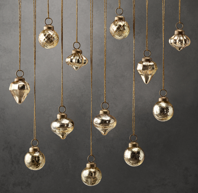 Restoration sale Hardware mercury glass ornaments