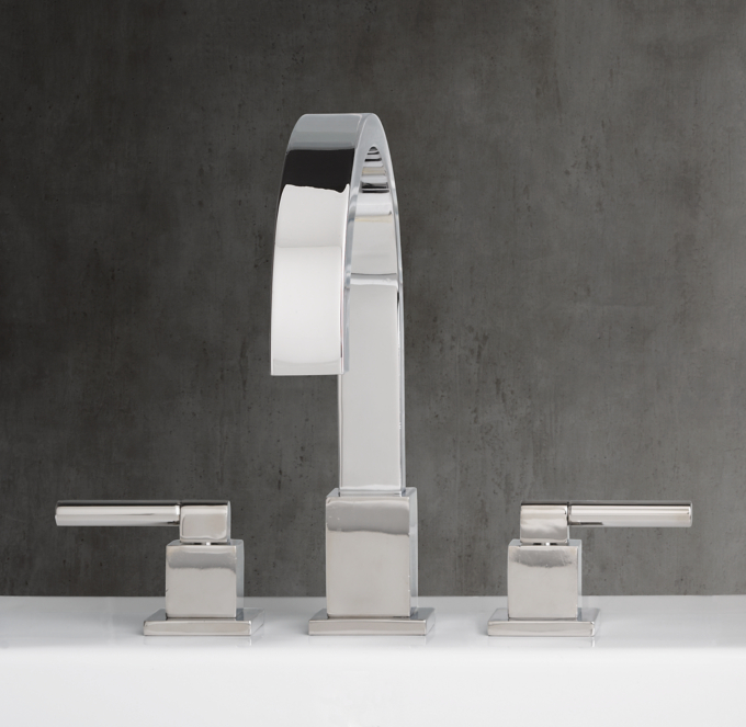 Modern Lever-Handle Deck-Mount Tub Fill