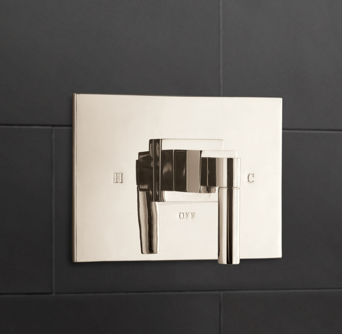 Modern Lever-Handle Balanced-Pressure Shower Valve & Trim Set