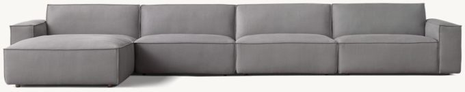 Como Modular Left-Arm Sofa-Chaise Sectional