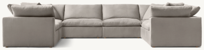 Front view of Cloud Modular Customizable Sectional 