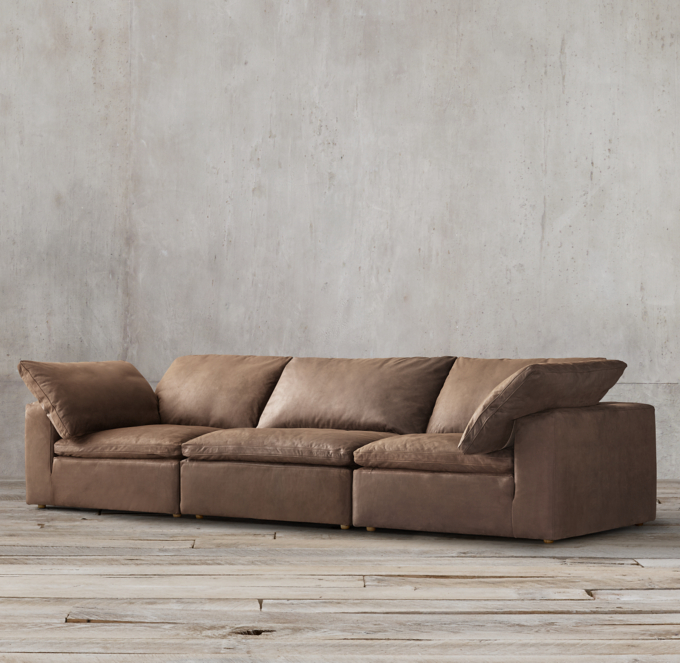 Leather deals cloud couch