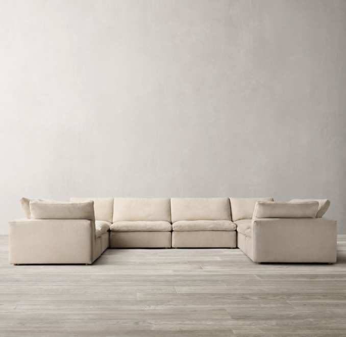 Cloud Modular Leather USofa Sectional