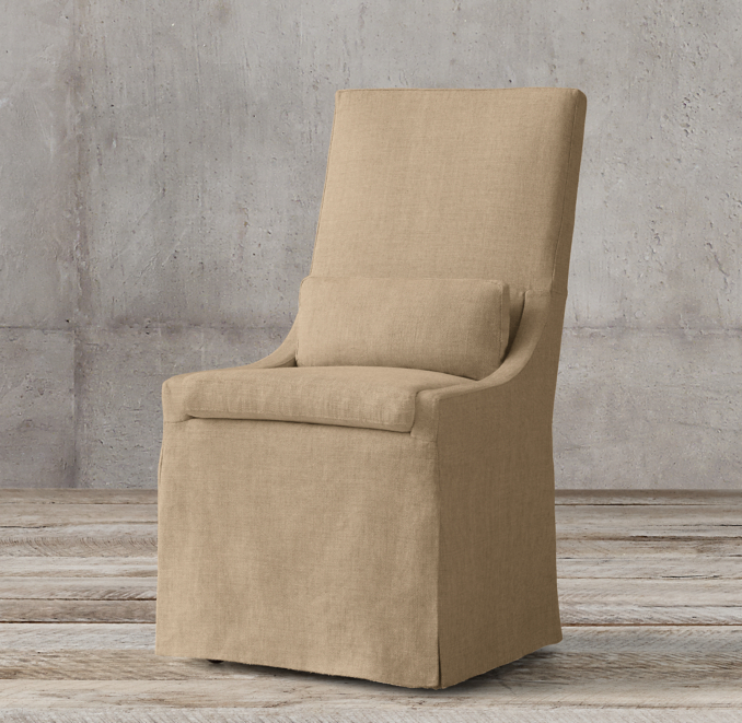 Belgian Slope Arm Slipcovered Side Chair