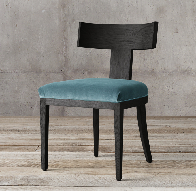 Contemporary Klismos Fabric Side Chair