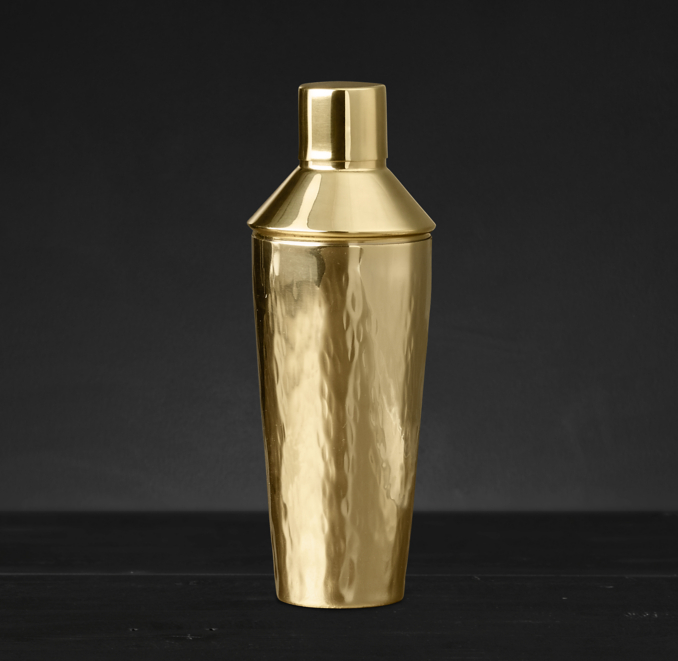 Hammered Brass Cocktail Shaker