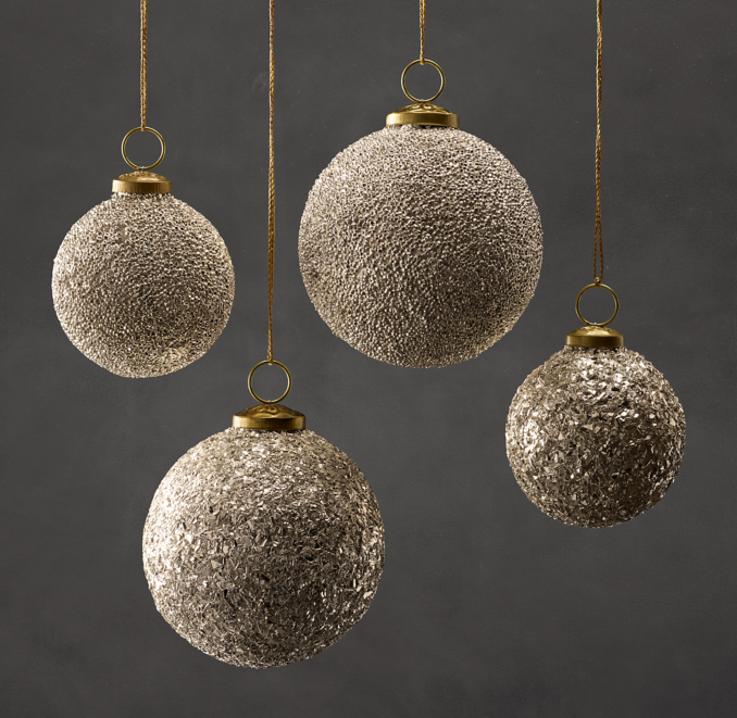 Handblown Crystalline Glass Ornament Collection