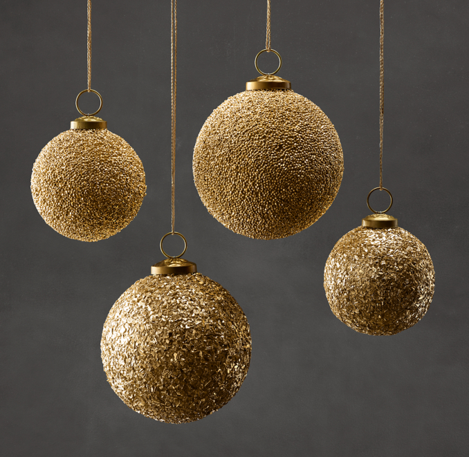 Handblown Crystalline Glass Ornament Collection
