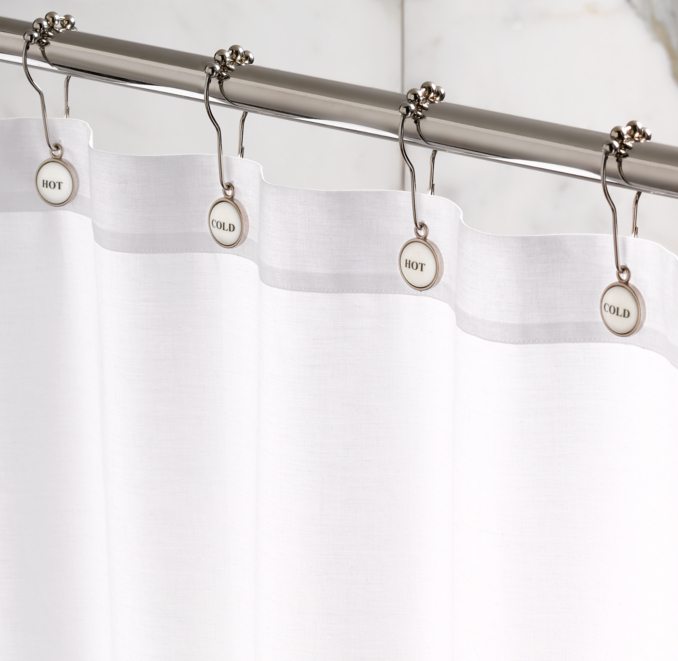 Hot & Cold Shower Curtain Rings (Set of 12)