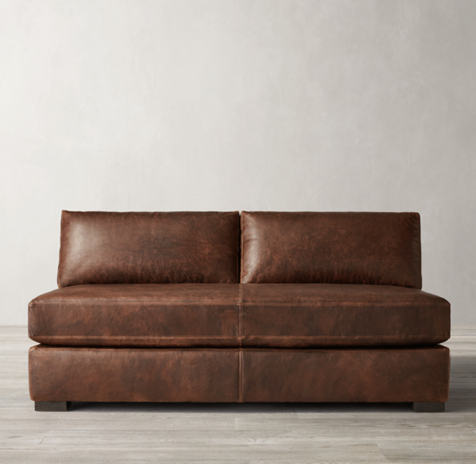 Maxwell Leather Armless Sofa