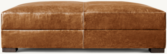 Maxwell Leather Coffee Ottoman