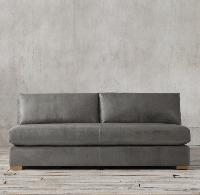 Maxwell Leather Armless Sofa