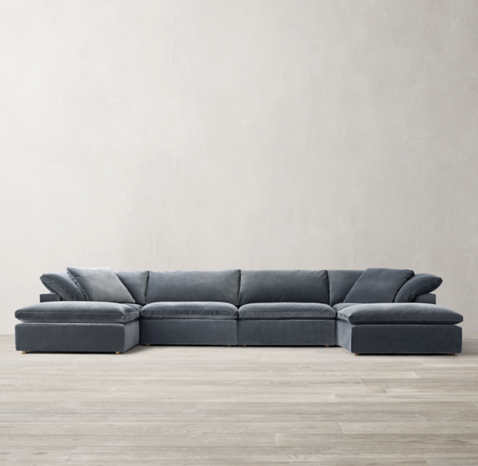 Front view of Cloud Modular U-Chaise Sectional 