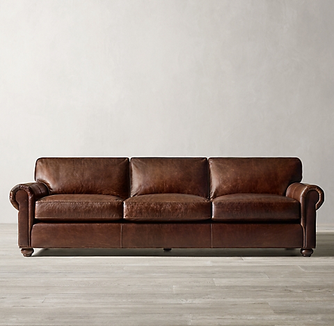 Original Lancaster Collection Rh, Italian Brompton Leather Sofa