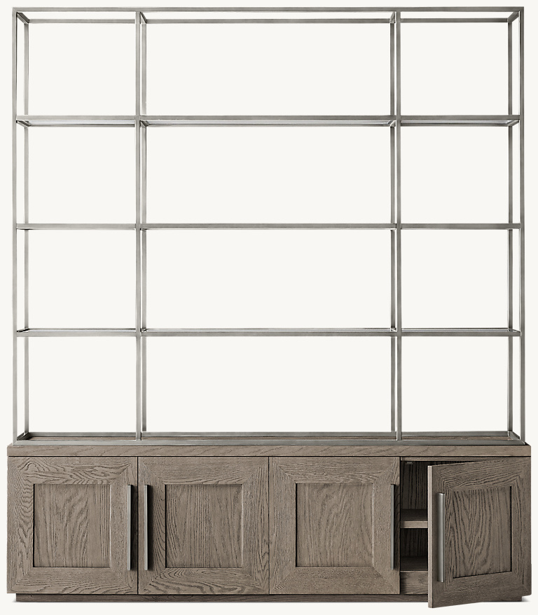 Machinto 4-Door Sideboard & Hutch | RH Machinto 4-Door Sideboard & Hutch | RH