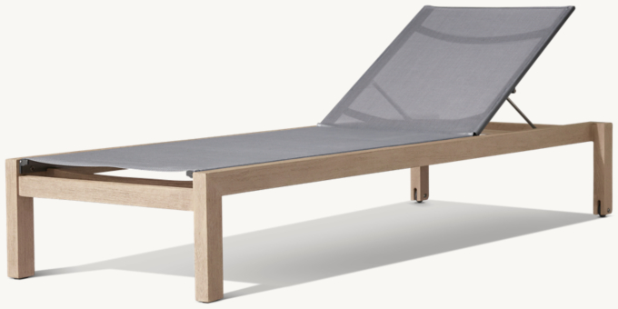 Aegean Teak & Mesh Stacking Chaise