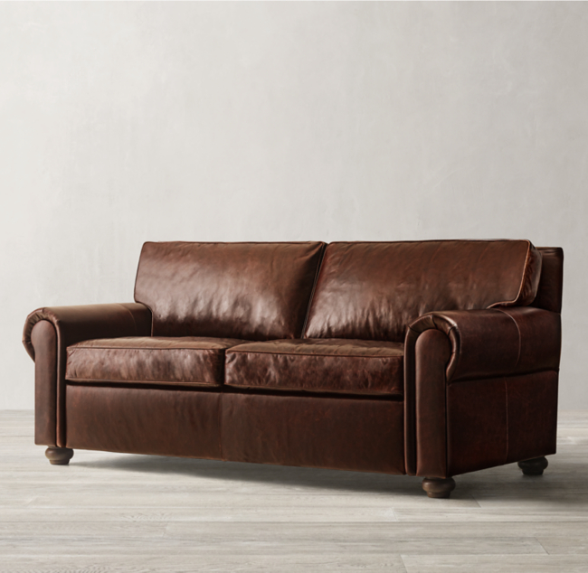 Restoration Hardware Lancaster Leather Sofa Knock Off Baci Living Room
