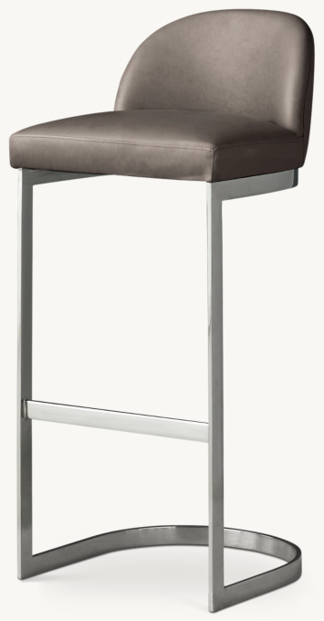1960s Rome Leather Bar & Counter Stool