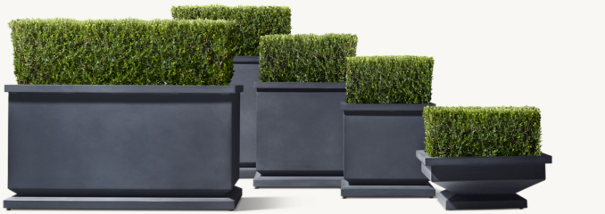 Estate Zinc Footed Planter