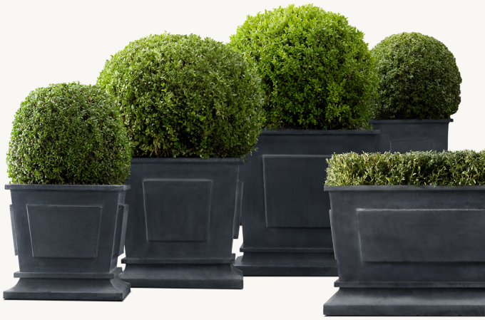 Estate Zinc Paneled Planter