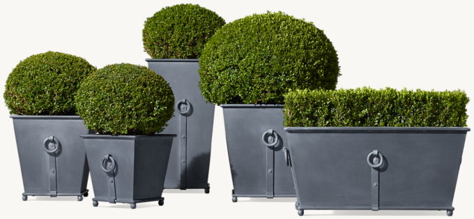 Estate Zinc Footed Planter | RH