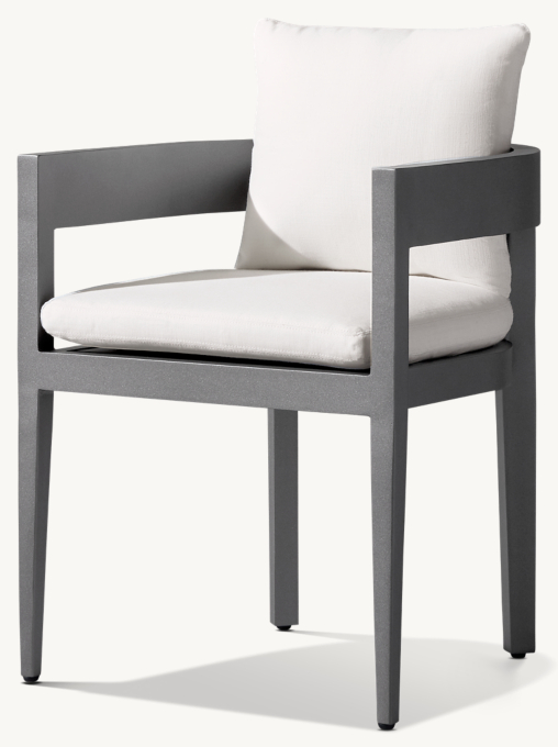 Balmain Aluminum Dining Armchair