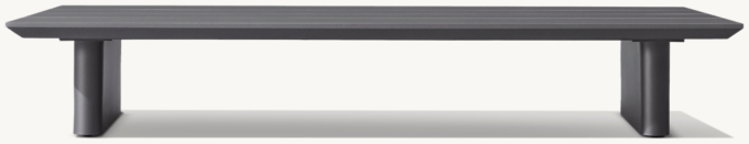 Balmain Aluminum Rectangular Coffee Table