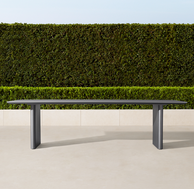 Balmain Aluminum Rectangular Dining Table