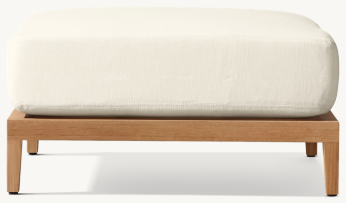 Shown in Natural Teak. Cushion (sold separately) shown in White Perennials&#174; Performance Textured Linen Weave.