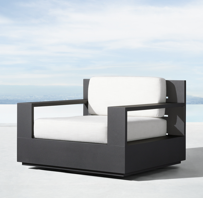 Marbella Aluminum Luxe Lounge Swivel Chair