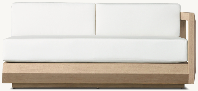 Front view of Paloma Two-Seat Right-Arm Sofa - Frame Only 
