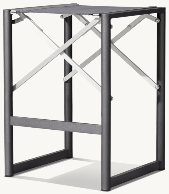 Three Quarter view of Director'S Outdoor Aluminum Backless Stool 