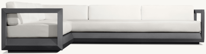 Paloma Aluminum Left-Arm L-Sectional