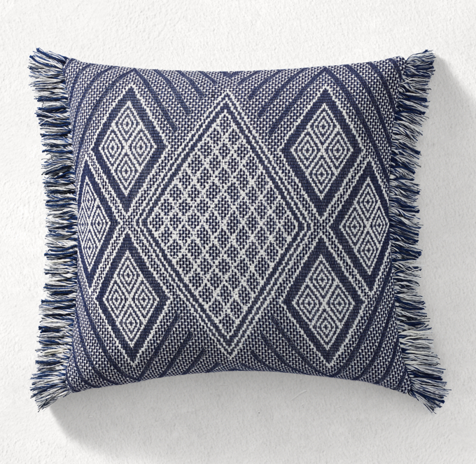 Hanbel Fringed Diamonds Outdoor Pillow Cover - Square