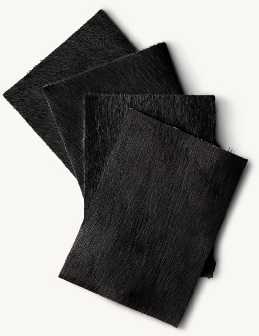 Shown in Black. Hair-on hides are natural and undyed; shades within each color will vary.