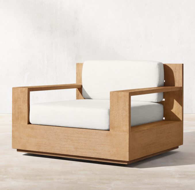 Marbella Teak Classic Swivel Lounge Chair