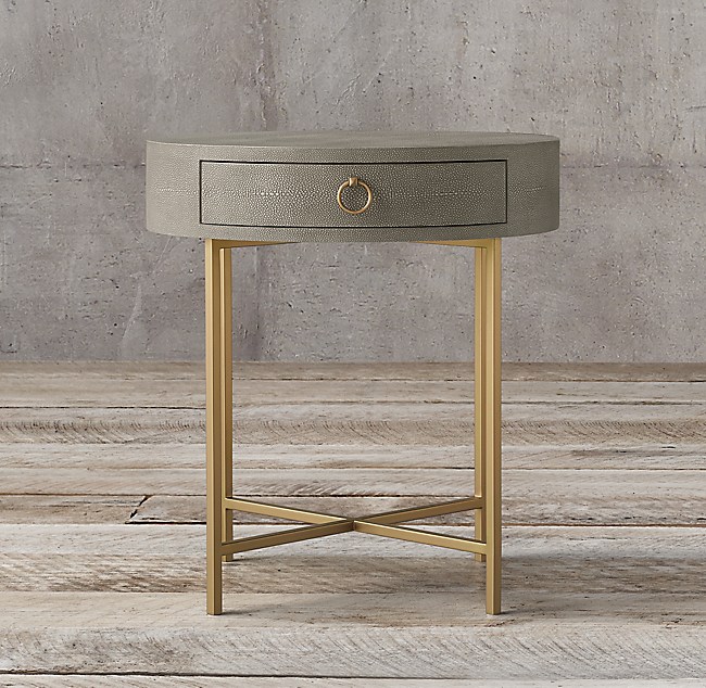 Graydon Reen Round Bedside Table, Round Night Table