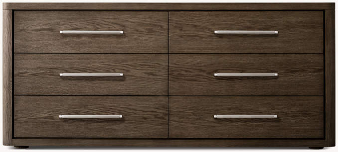 Front view of Aston 6-Drawer Dresser 