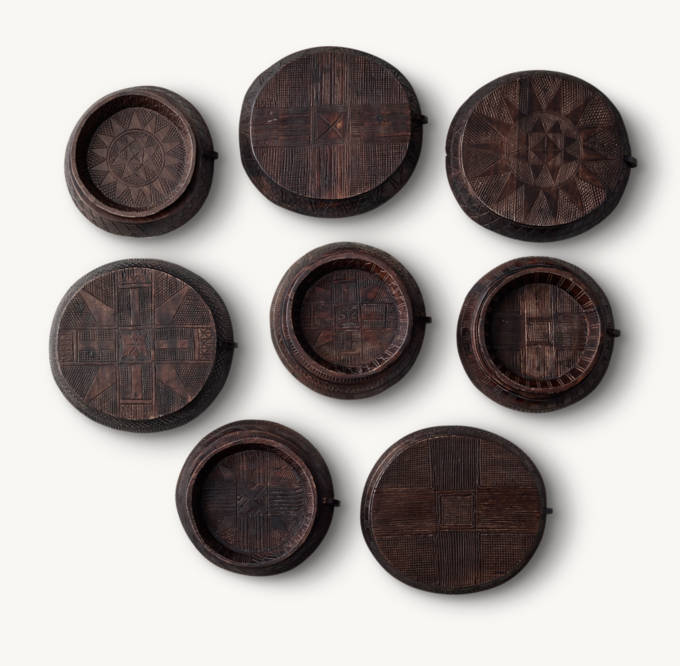 Hand-Carved Ethiopian Wood Bowl Collection