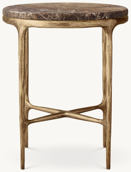Shown in Brown Emperador Marble/Forged Brass.
