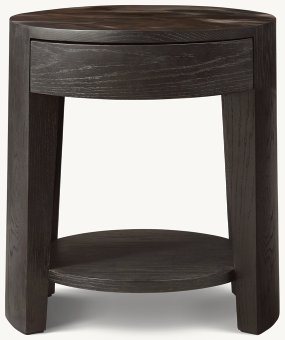 Wyeth Split Bamboo Round Bedside Table