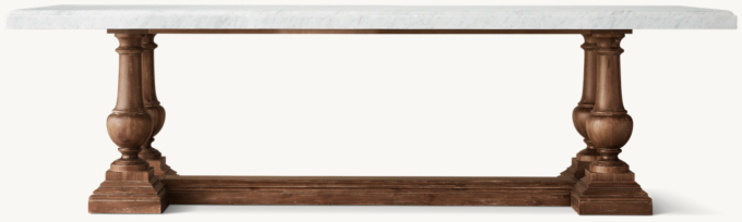 St. James Marble Rectangular Dining Table | Elegant Design
