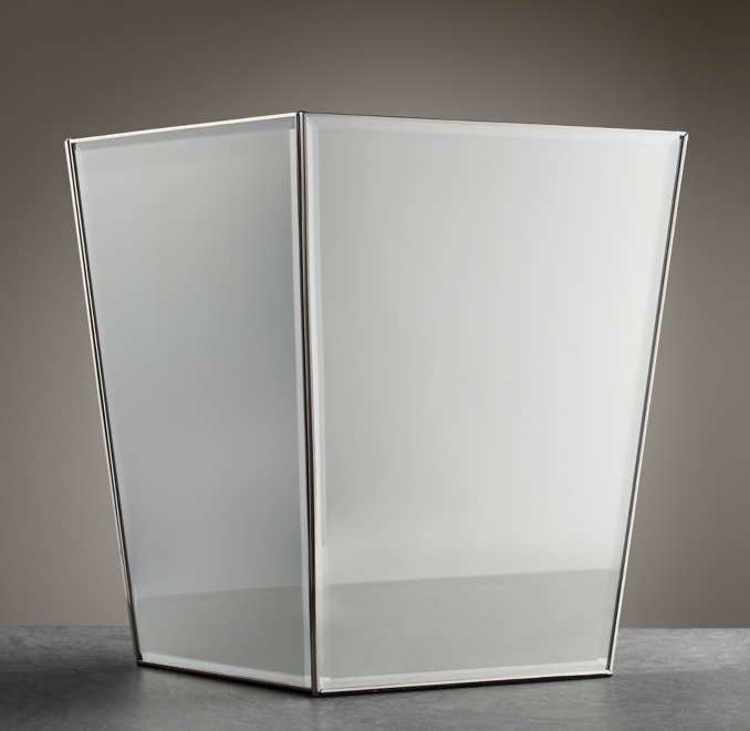 Mirrored Wastebasket