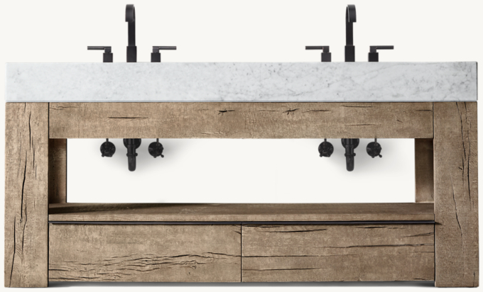 Aspen French Oak Double Washstand