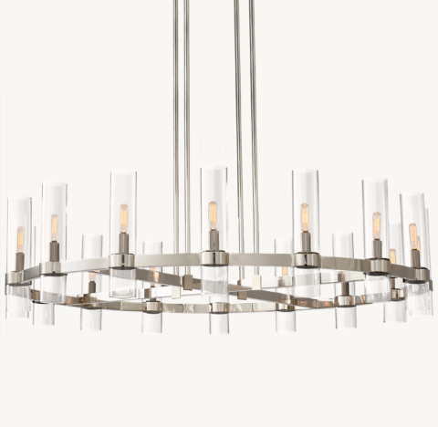 Ravelle Linear Chandelier Collection Bronze Rh