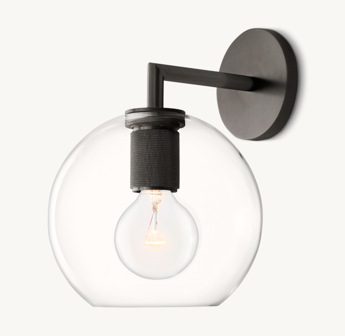 Utilitaire Globe Shade Sconce | RH