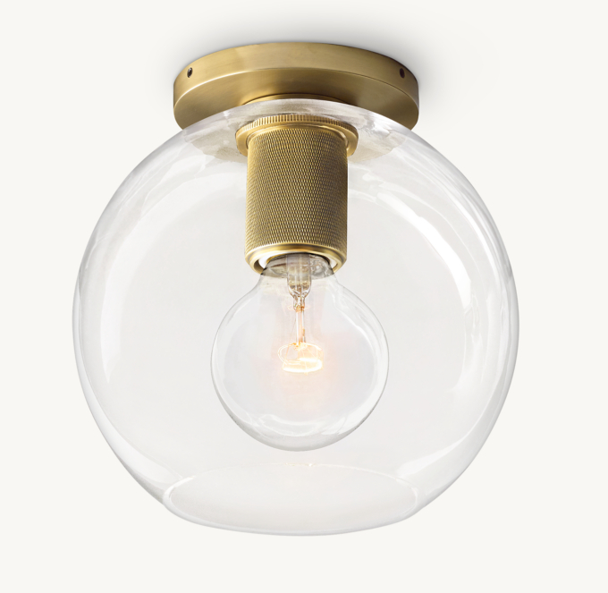 Utilitaire Globe Shade Flushmount