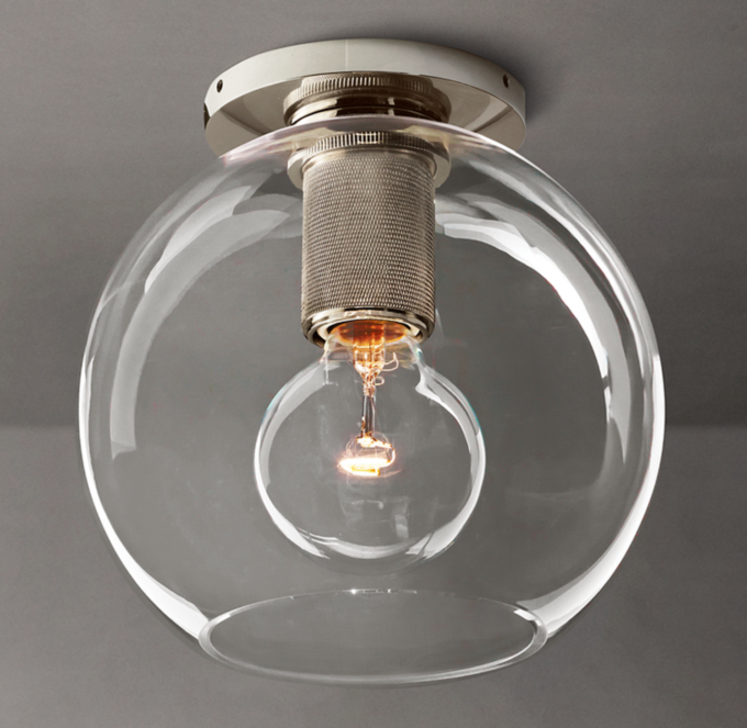 Utilitaire Globe Shade Flushmount