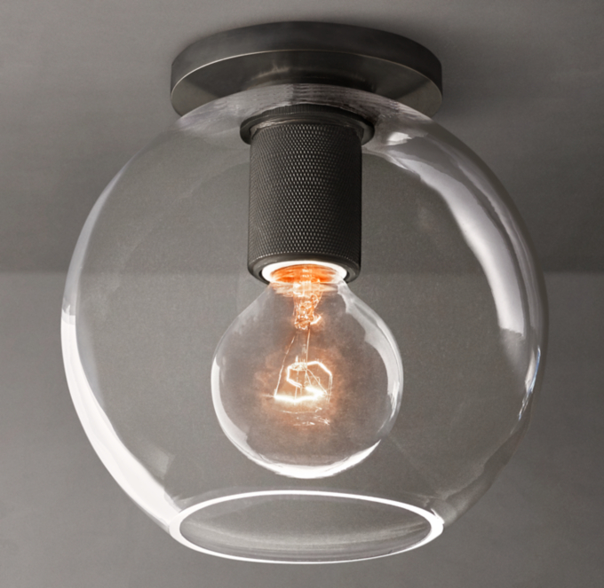 Utilitaire Globe Shade Flushmount